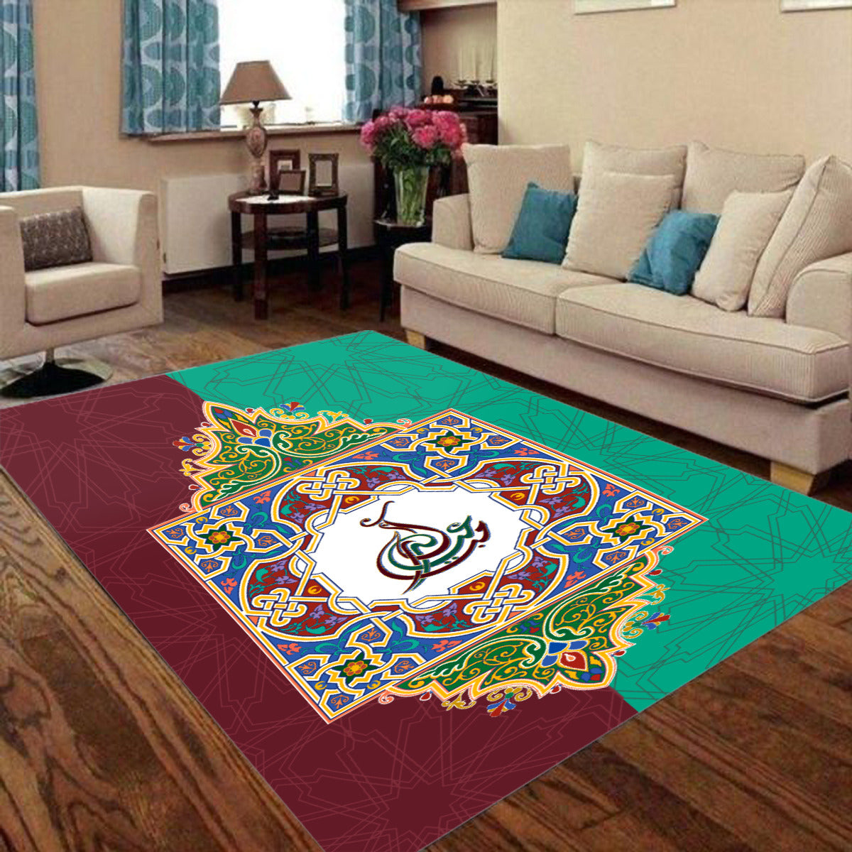 Tapis de prière et salon rectangulaire Aid Moubarak