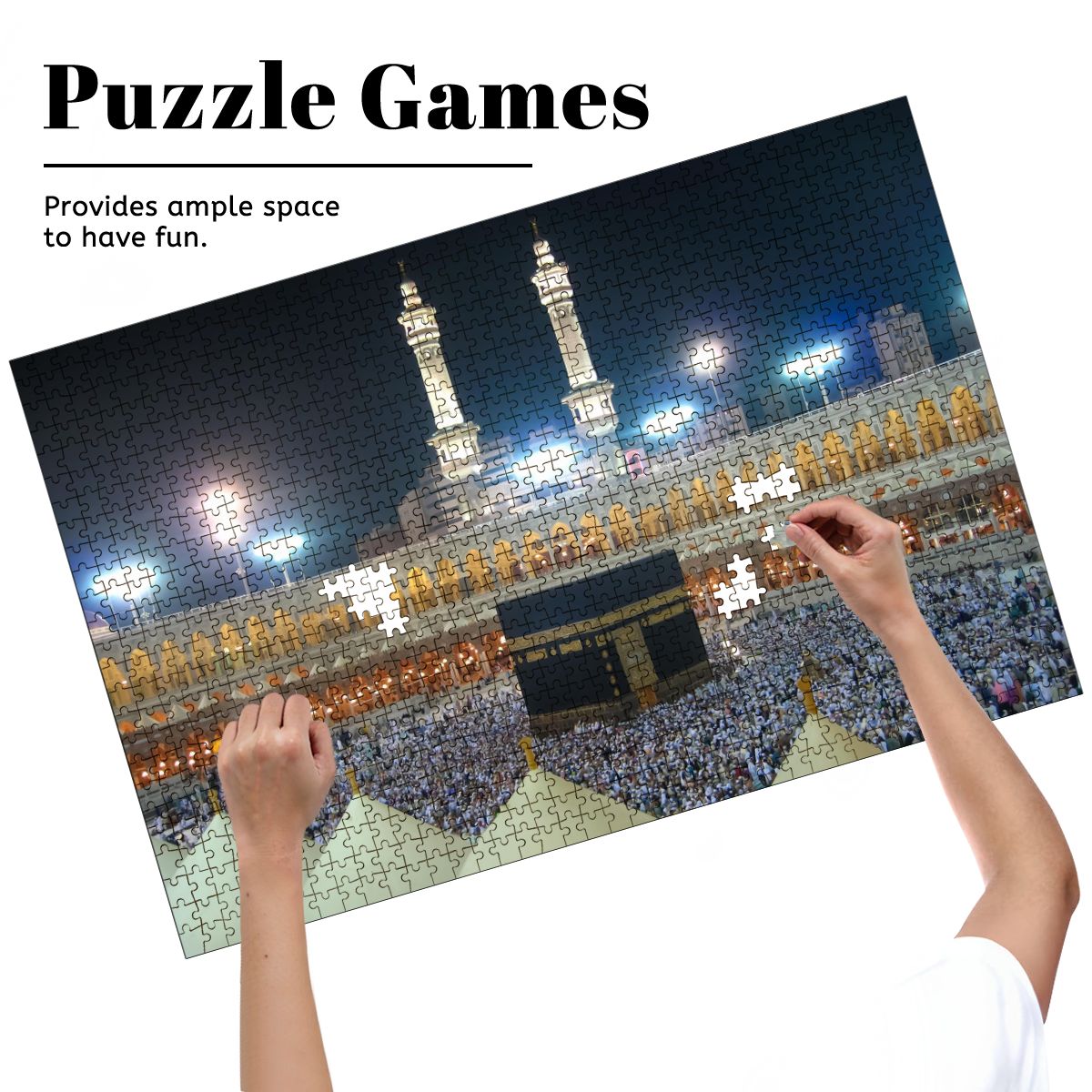Puzzles en bois 1000 pièces Makkah