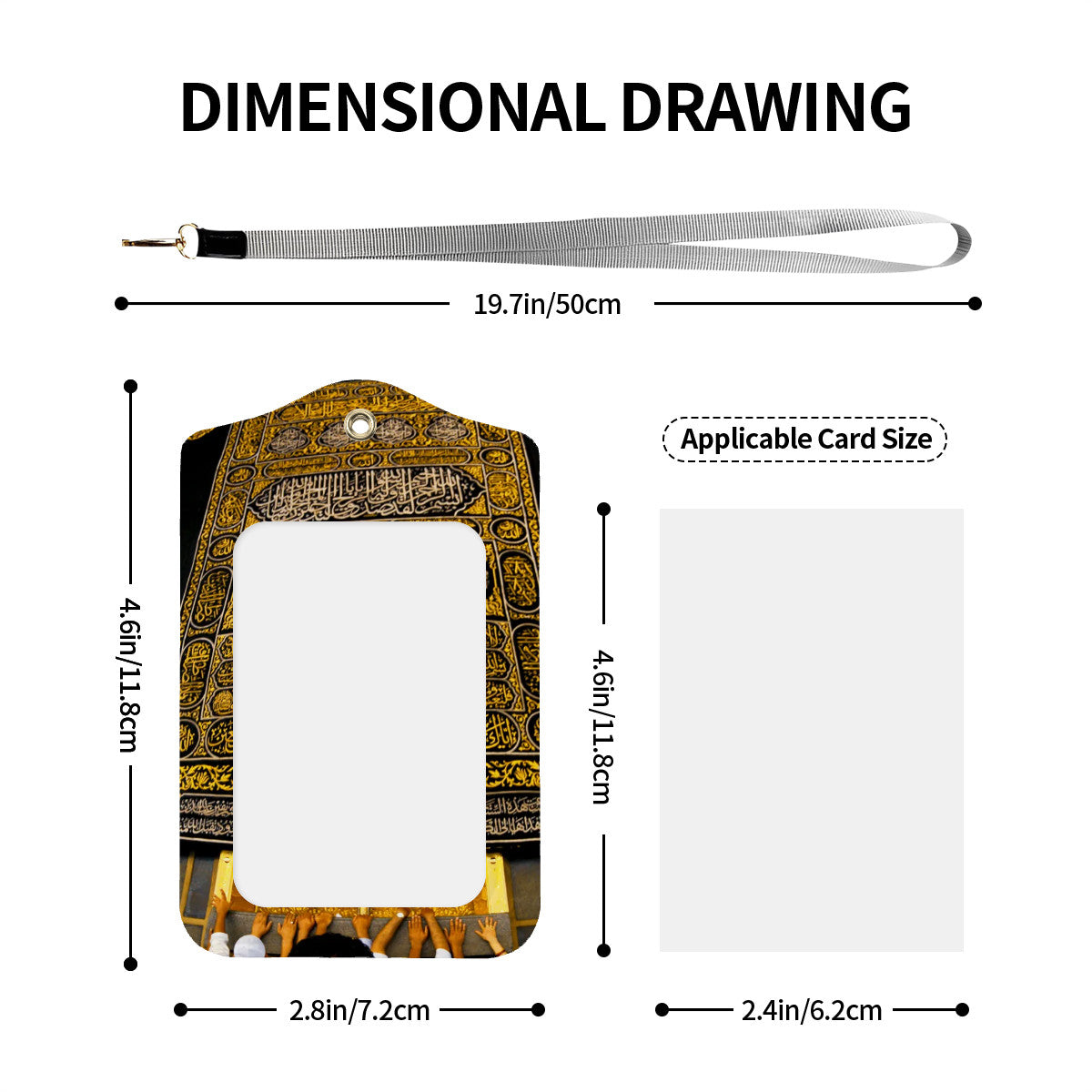 Porte-badge en cuir Makkah