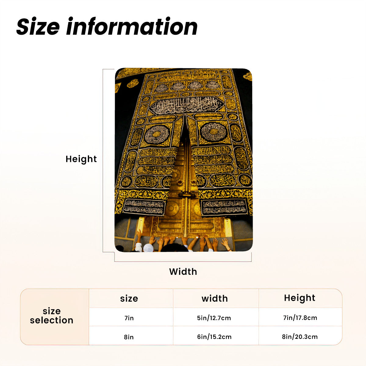 Photo Kaaba en métal avec support vertical