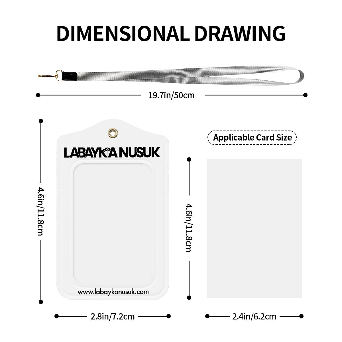 Porte-badge en cuir Labaykanusuk