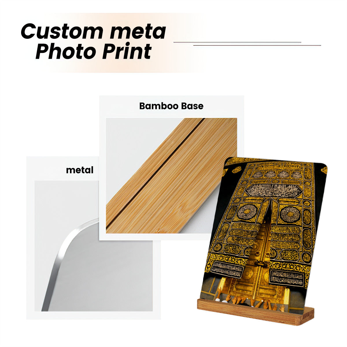 Photo Kaaba en métal avec support vertical