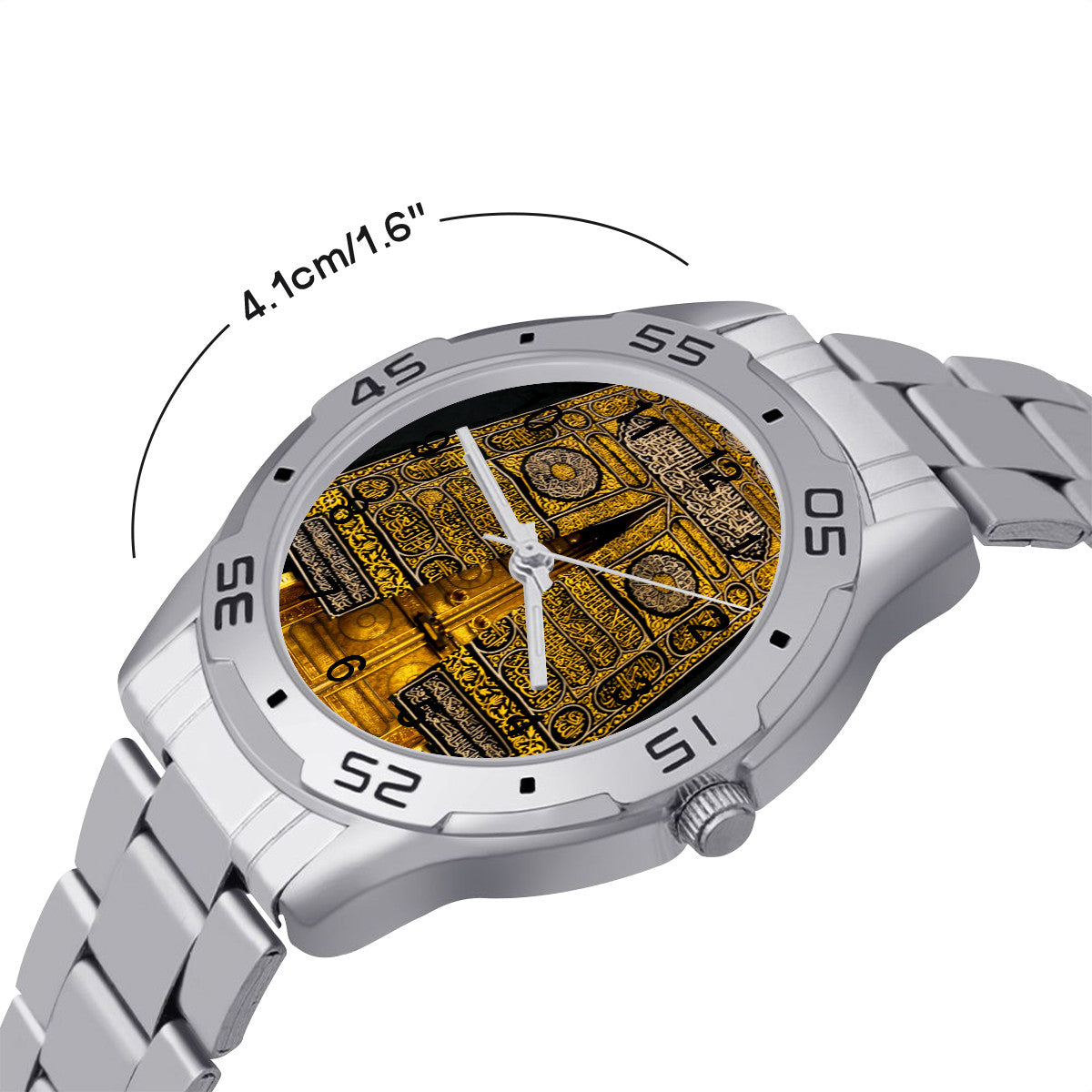 Montre classique en acier inoxydable Kaaba