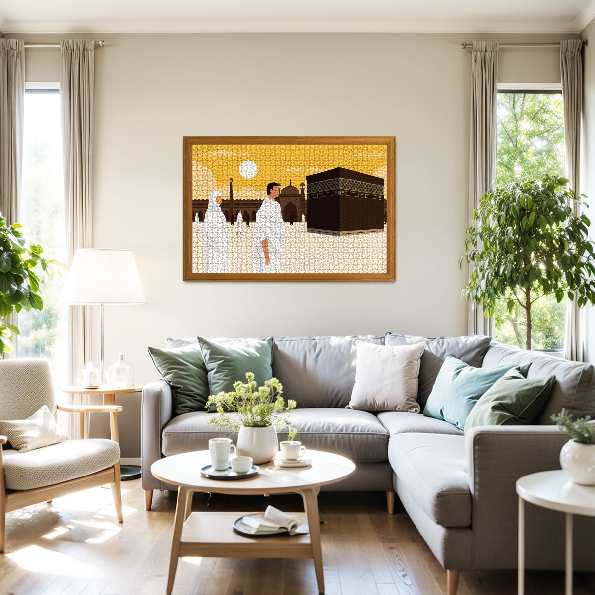 Puzzles en bois 1000 pièces pèlerins à la Mecque