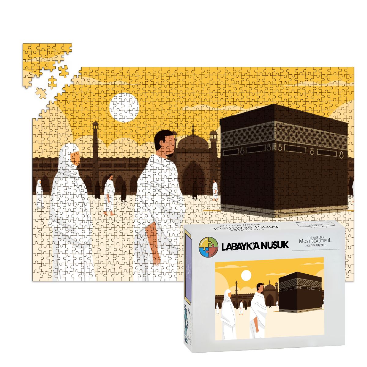 Puzzles en bois 1000 pièces pèlerins à la Mecque