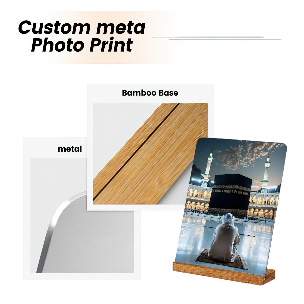 Photo Hajj Kaaba en métal avec support