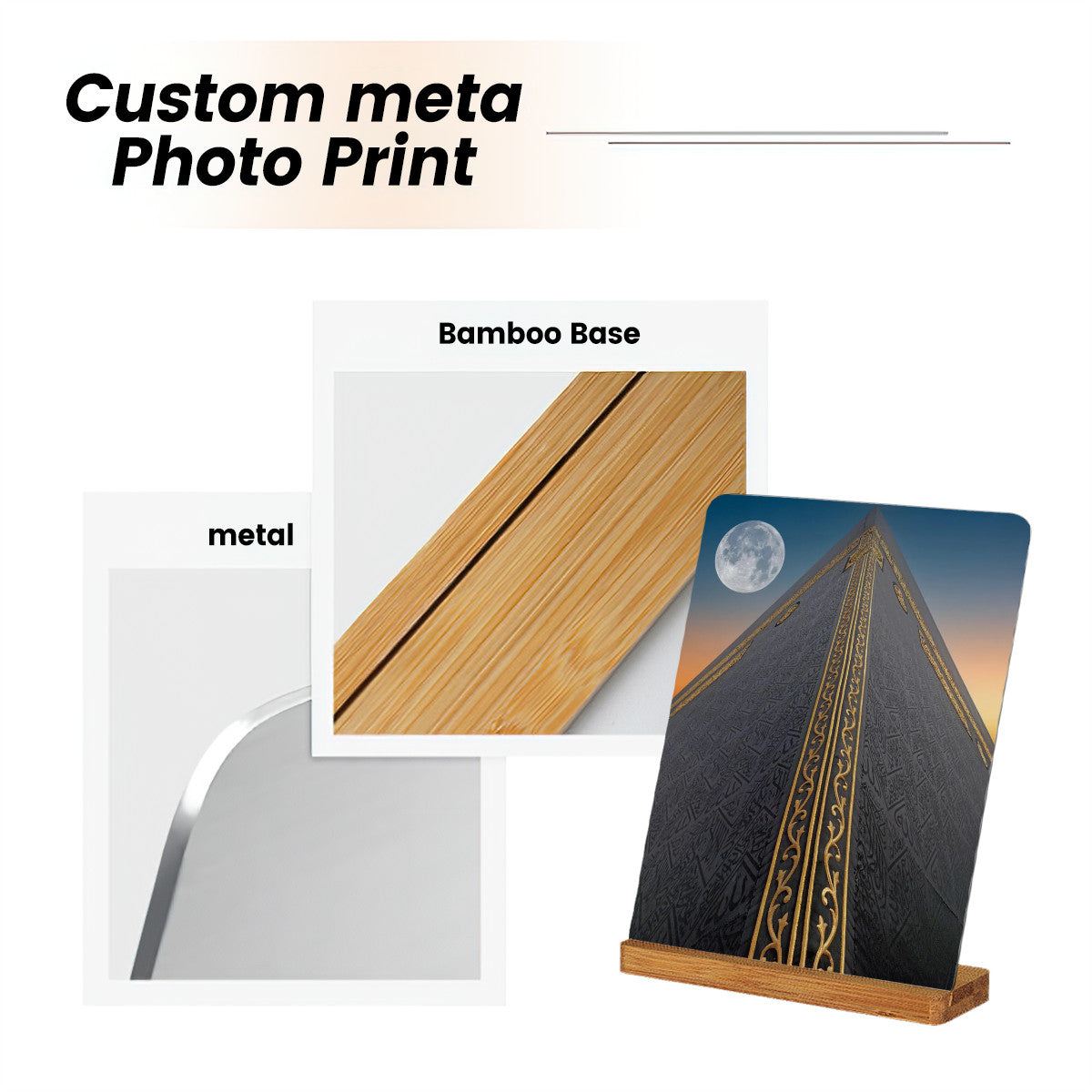 Photo Kaaba lune en métal avec support