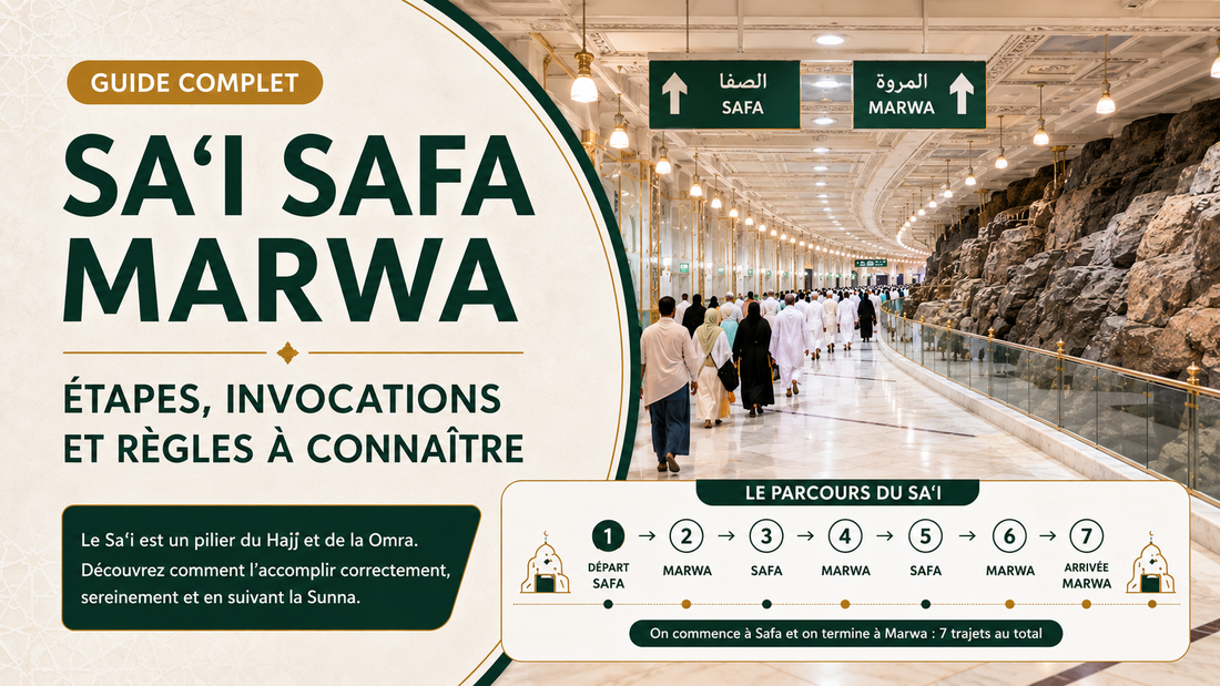 Comment faire le Sa‘i entre Safa et Marwa ? Étapes, invocations et règles