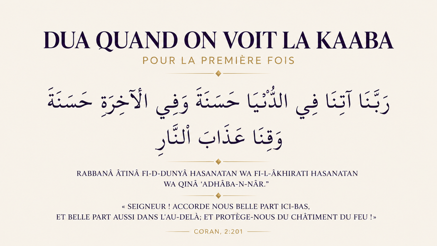Dua quand on voit la Kaaba pour la première fois : que faut-il dire ?