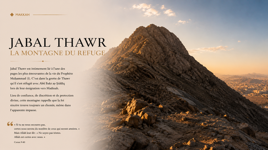 Jabal Thawr : la montagne du refuge pendant l’Hégire du Prophète ﷺ