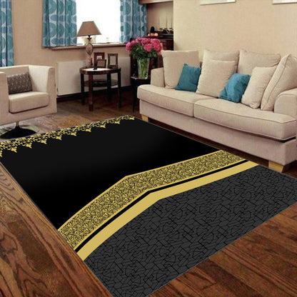 Tapis de prière pliable luxe Motif Kaaba