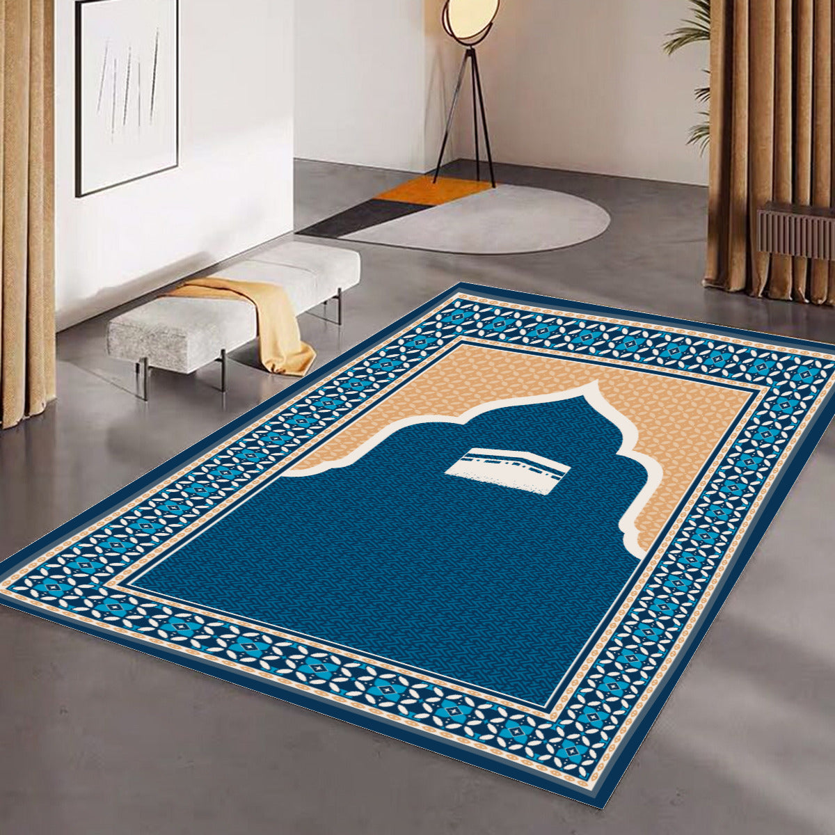 Tapis de prière Qibla epais pliable