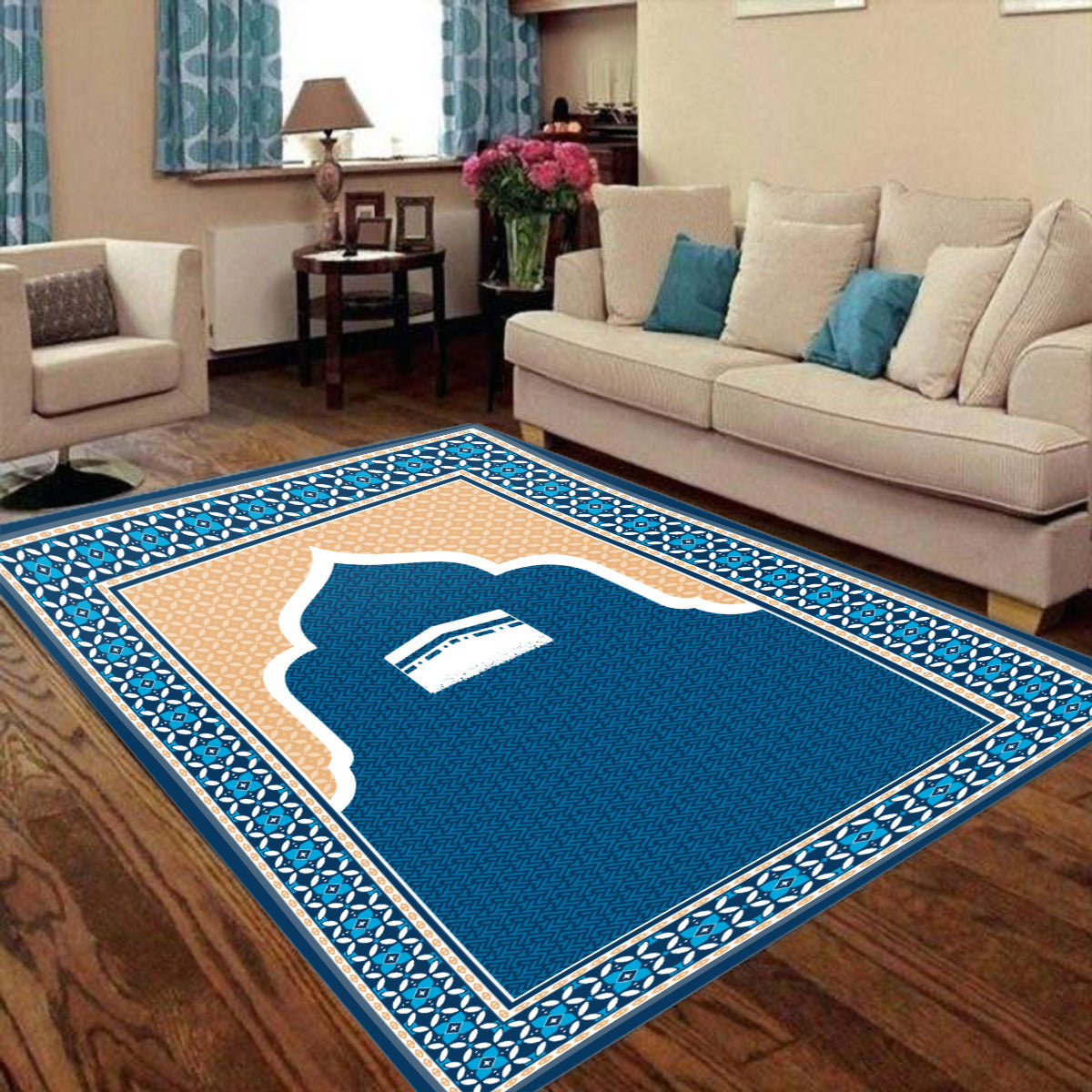 Tapis de prière Qibla epais pliable