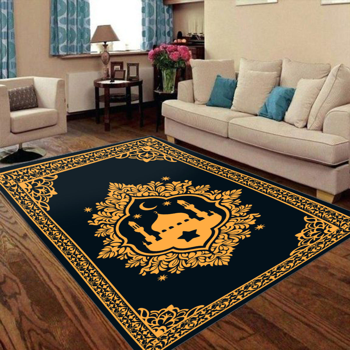 Tapis de prière/salon rectangulaire pliable Masjid nabawi illustration