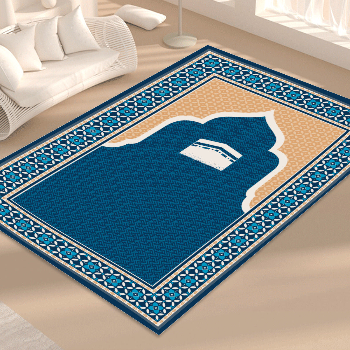 Tapis de prière Qibla epais pliable