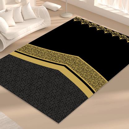 Tapis de prière pliable luxe Motif Kaaba