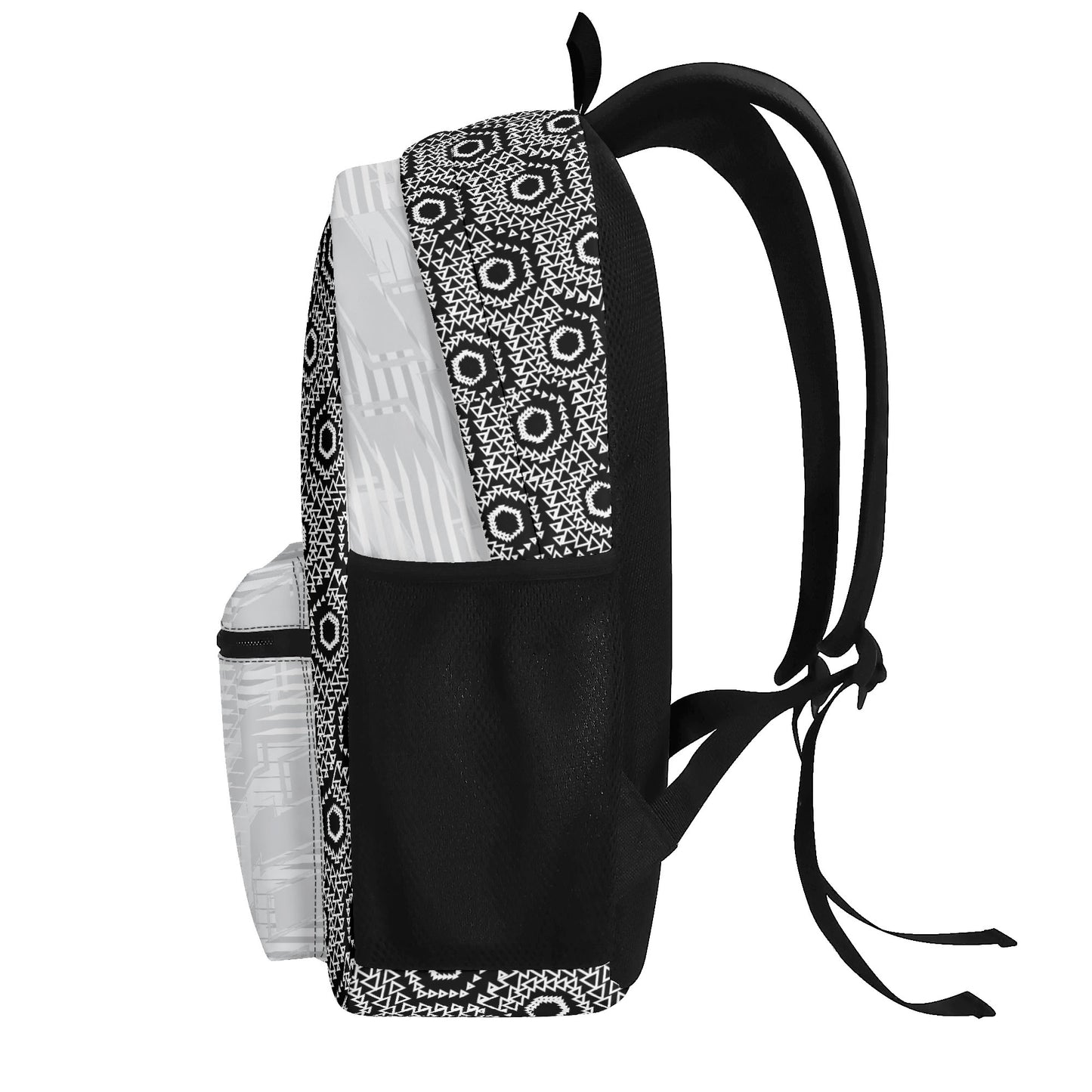 Sac à dos LABAYKANUSUK gris motif Kaaba minimaliste