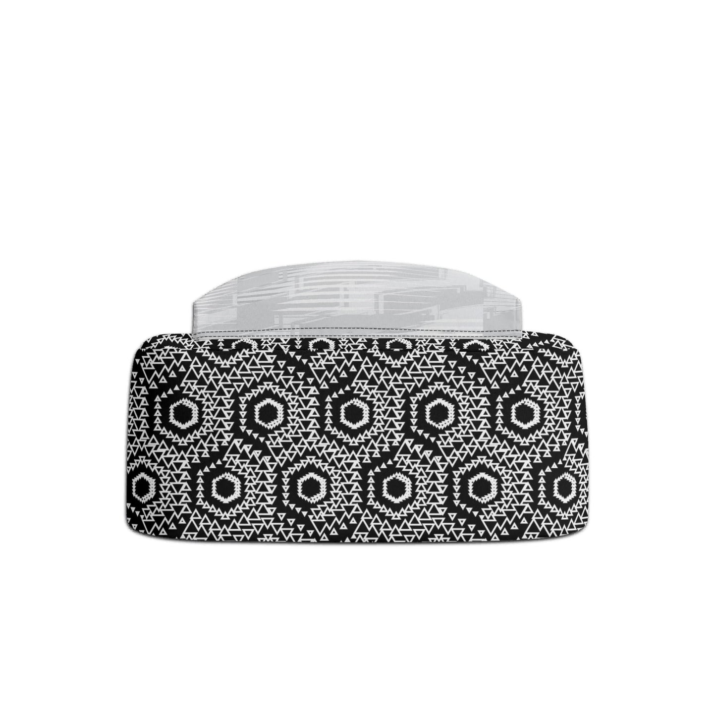 Sac à dos LABAYKANUSUK gris motif Kaaba minimaliste