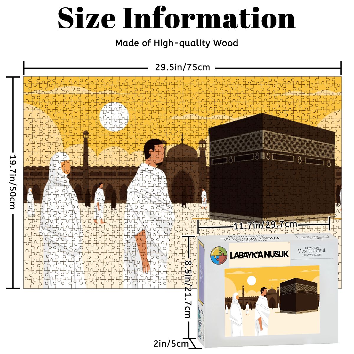 Puzzles en bois 1000 pièces pèlerins à la Mecque