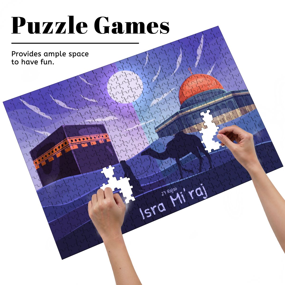Puzzles en bois Kaaba et Dôme du rocher 500 pièces