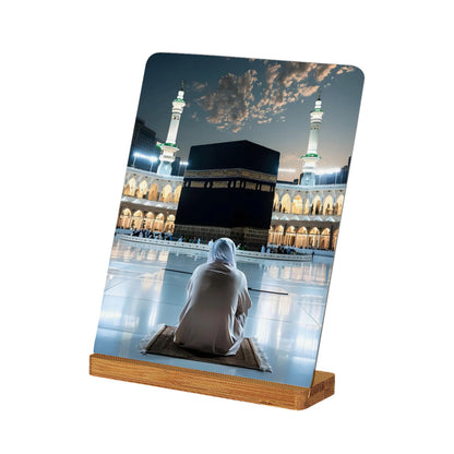 Photo Hajj Kaaba en métal avec support