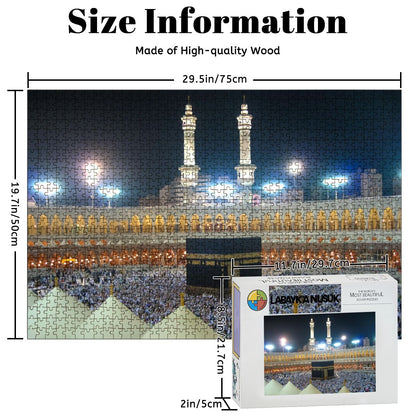 Puzzles en bois 1000 pièces Makkah