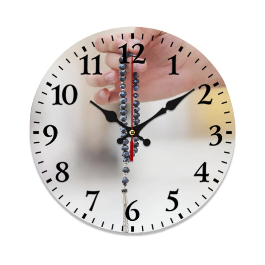 Horloge islamique murale Misbaha en PVC