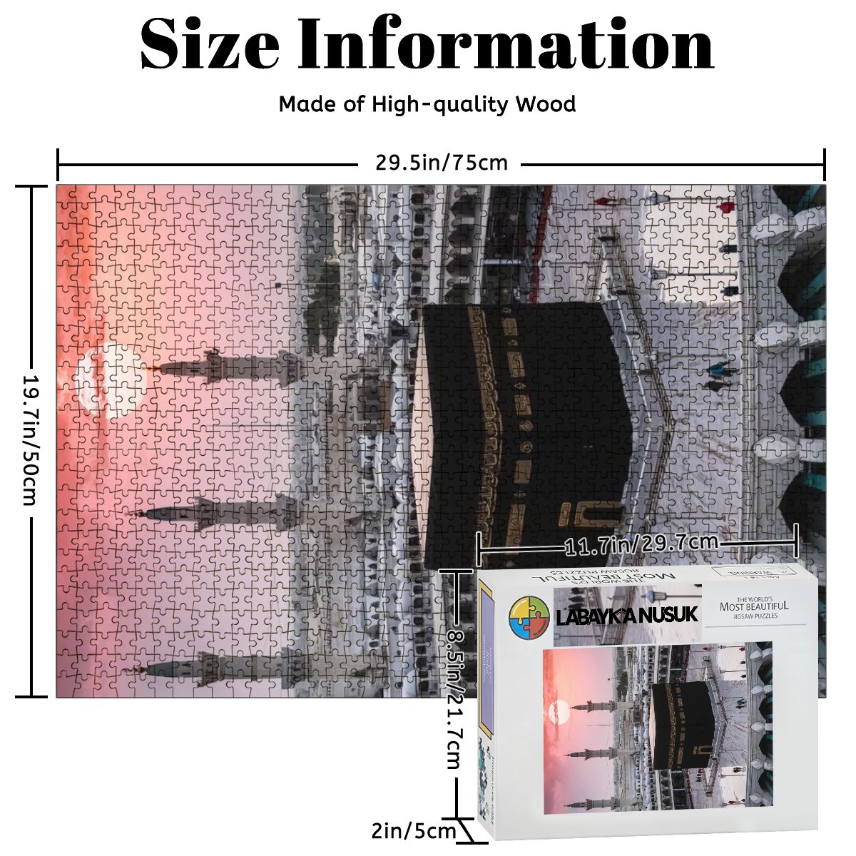 Puzzles en bois 1000 pièces la Mecque