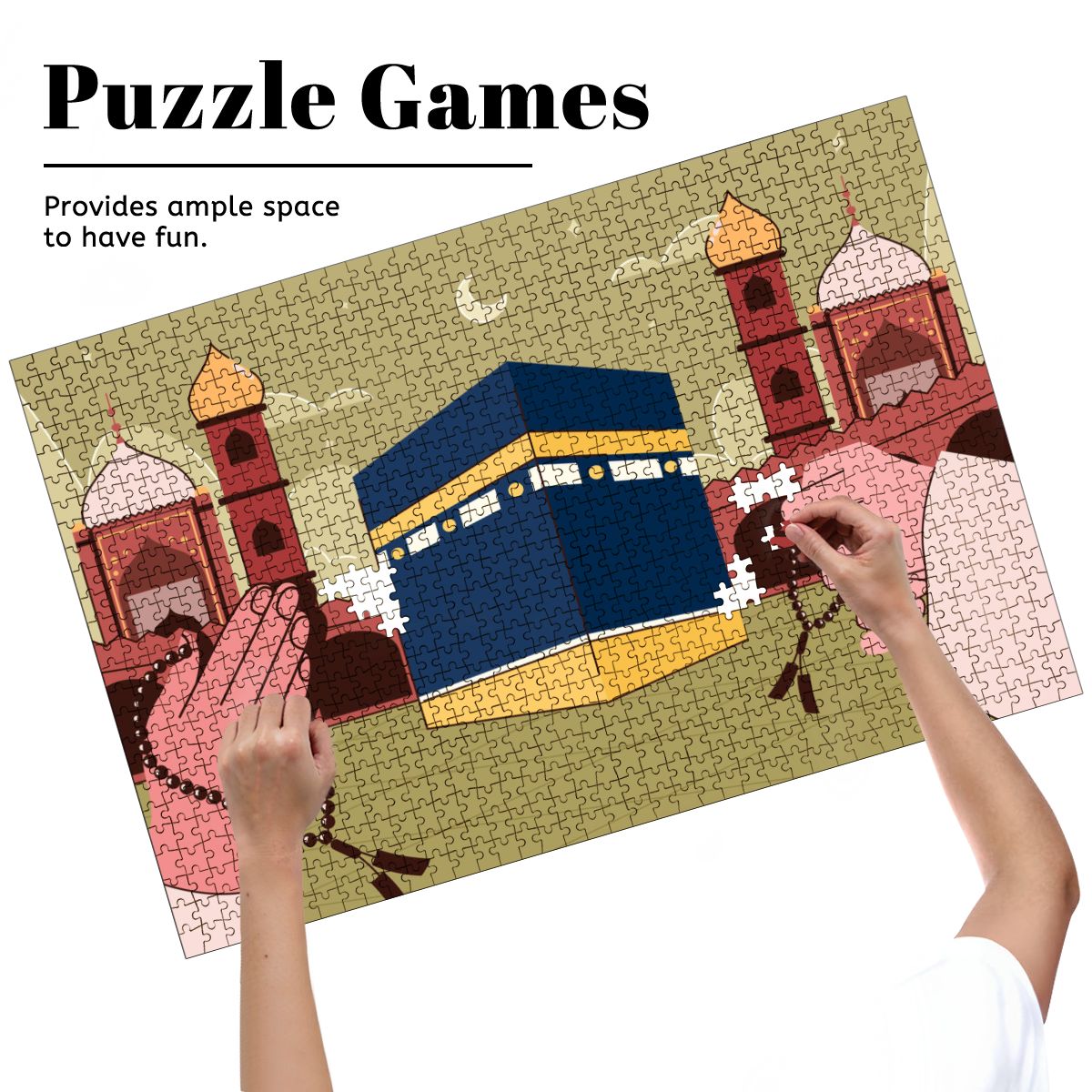 Puzzles en bois 1000 pièces Doua à la Mecque
