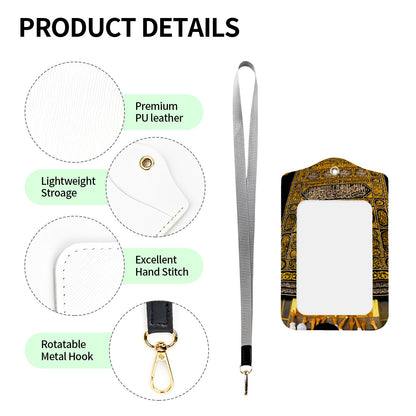 Porte-badge en cuir Makkah