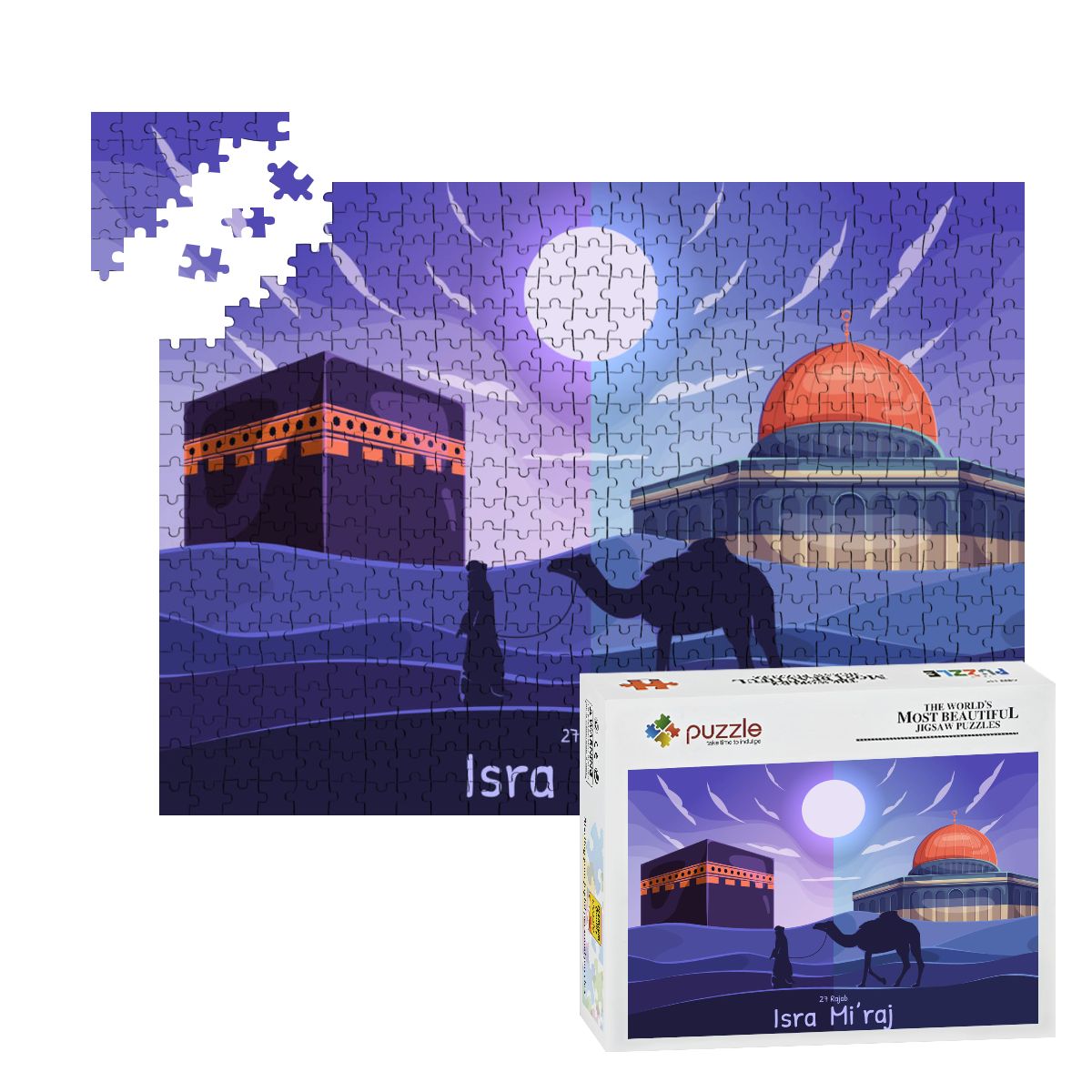 Puzzles en bois Kaaba et Dôme du rocher 500 pièces