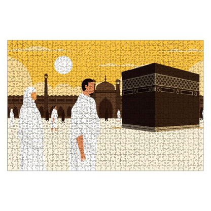 Puzzles en bois 1000 pièces pèlerins à la Mecque