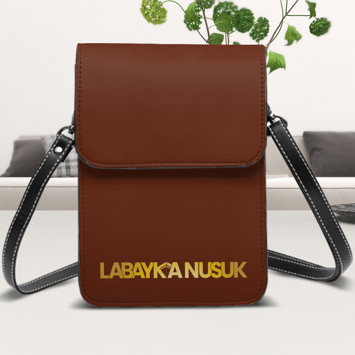 Sac à bandoulière en cuir porte-monnaie & téléphone portable LabaykaNusuk