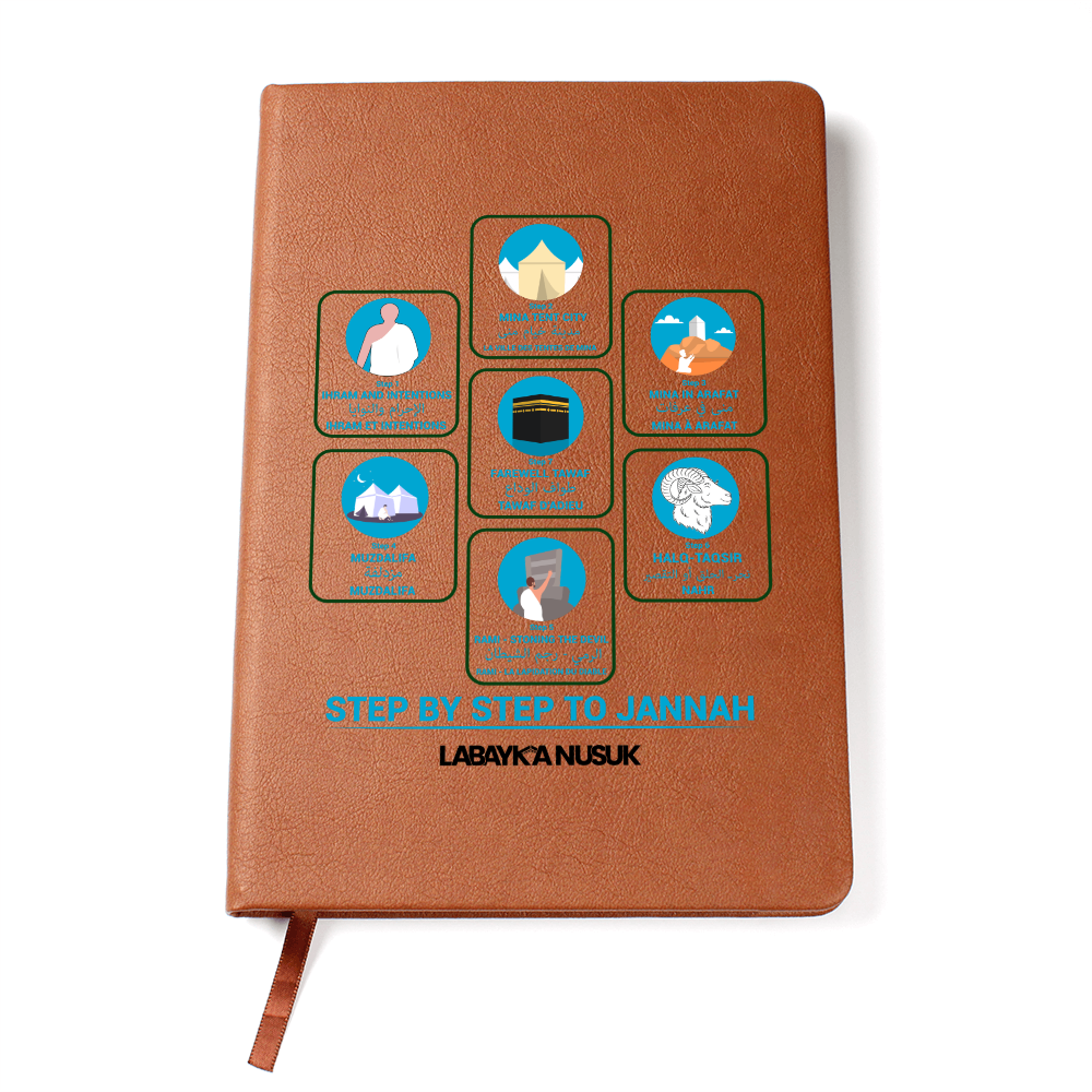 Bloc-notes Step by Step to Jannah Cuir Végétalien