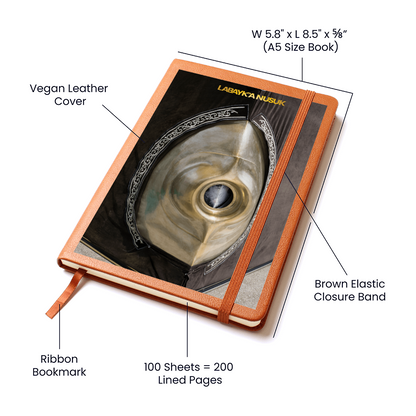 Bloc-notes Pierre Noire Hajar Al-Aswad Cuir Végétalien