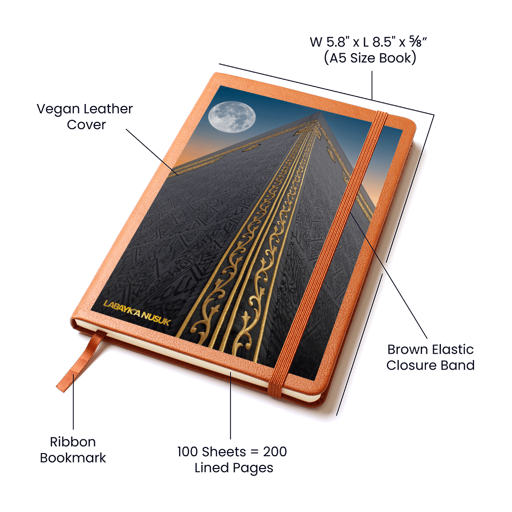 Bloc-notes Élévation Vue de la Kaaba Cuir Végétalien