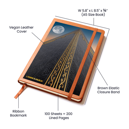 Bloc-notes Élévation Vue de la Kaaba Cuir Végétalien