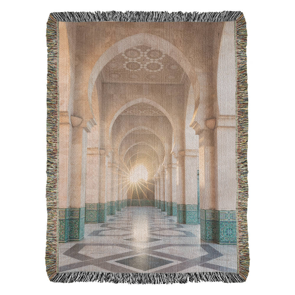 Tapis Couverture Voyage Hajj & Omra Tissée 100% coton