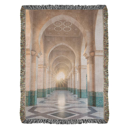 Tapis Couverture Voyage Hajj & Omra Tissée 100% coton