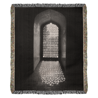 Tapis Couverture Nour de Voyage Hajj & Omra Tissée 100% Coton