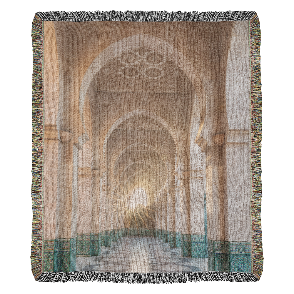 Tapis Couverture Voyage Hajj & Omra Tissée 100% coton