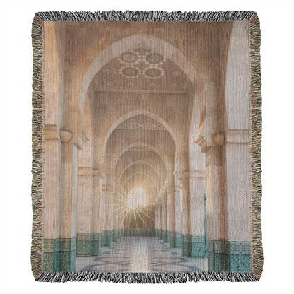 Tapis Couverture Voyage Hajj & Omra Tissée 100% coton