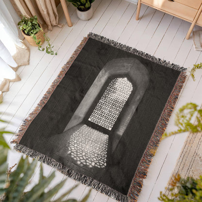 Tapis Couverture Nour de Voyage Hajj & Omra Tissée 100% Coton