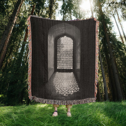 Tapis Couverture Nour de Voyage Hajj & Omra Tissée 100% Coton