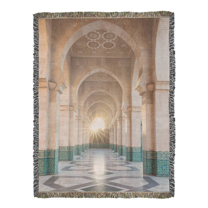 Tapis Couverture Voyage Hajj & Omra Tissée 100% coton