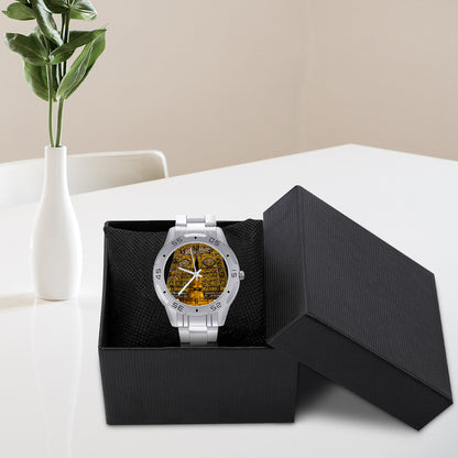 Montre classique en acier inoxydable Kaaba