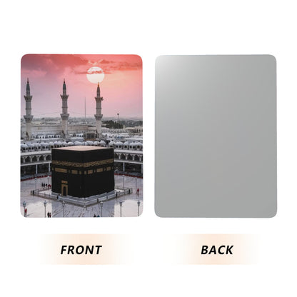 Photo Kaaba couché de soleil en métal avec support